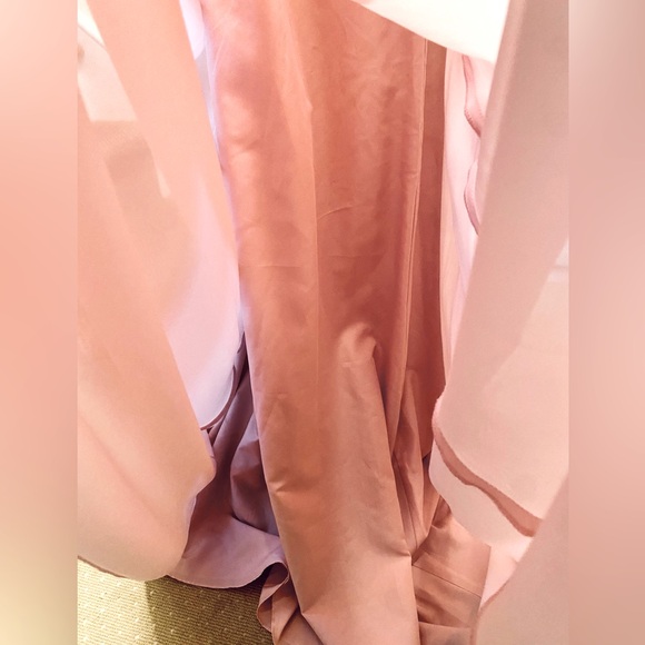 David’s Bridal, NWT, Long Spaghetti V Neck Full Skirt Dress, Sz 10, Ballet - Picture 8 of 13